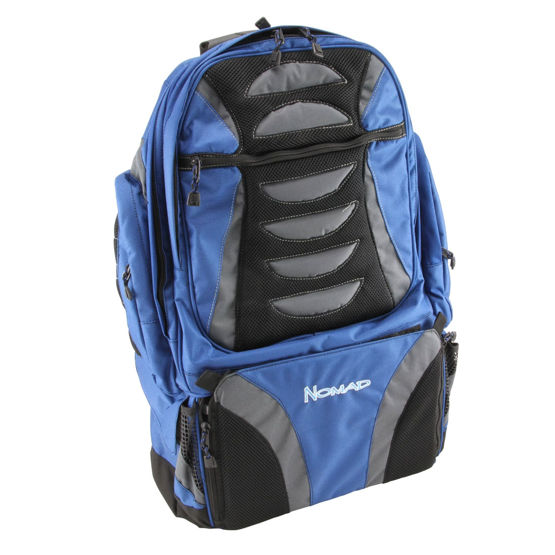 Okuma Nomad Ranger Fishing Tackle Backpack- Blue/Blk/Gry