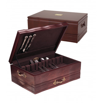 Reed & Barton Provincial Silverware Chest - Mahogany - 180 Capacity