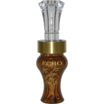 Echo Calls Timber Bocote Poly Double Reed Duck Call - Clear