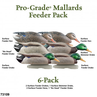 Avery GHG Pro-Grade Mallards/Feeder Decoys (Pk/6)