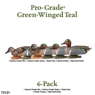 Avery GHG Pro-Grade Green-Winged Teal Decoys (Pk/6)