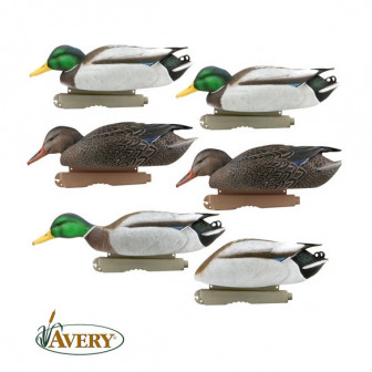 Avery GHG Pro-Grade January Mallard Feeder Decoys- Pack/6