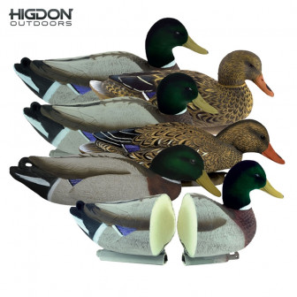 Higdon Magnum Mallards Flocked Heads Foam-Filled (Pk/6)