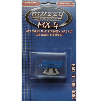 Muzzy MX4 100 Grain 4-Blade Replacement Blades .025" (24PK)