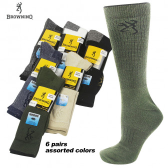 6 Pairs Browning Performance Socks (10-13)