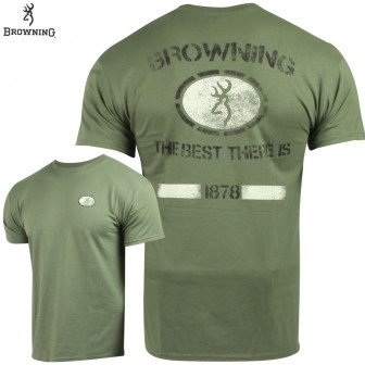 Browning 1878 'Best There Is' T-Shirt (2X)- Military Green