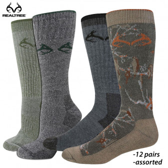 Realtree Merino 20% Blend Socks Irreg. 12-PR Asstd (L:9-13