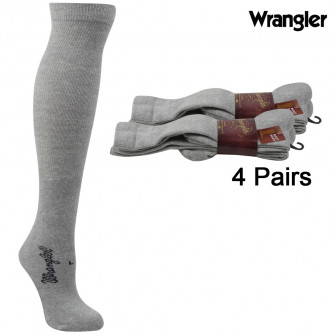 Wrangler Western Boot Socks 4-pr Grey (SIZE 9-13)