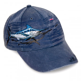 Flying Fisherman Marlin w/Lure Cap- Navy