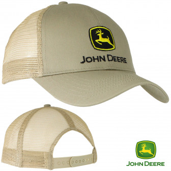 John Deere Mesh Back Cap- Khaki