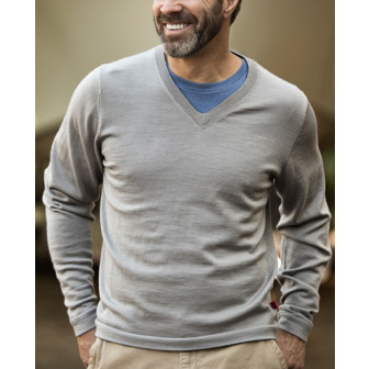 Remington 1816 Spring Creek Merino V-Neck (M)- Grey