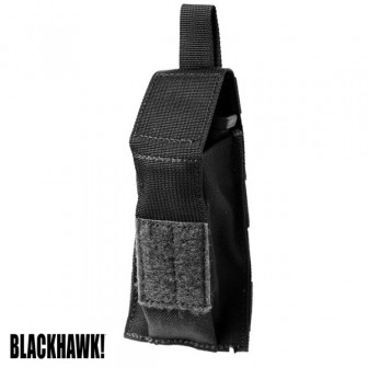 BlackHawk Single Pistol Mag Pouch TalonFlex w/Spd Clips-BLK