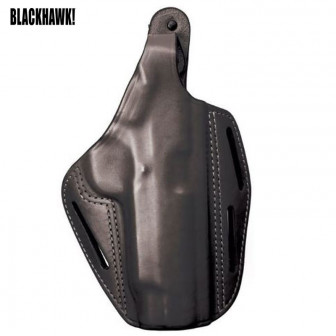 Blackhawk 3 Slot Leather Pancake Holster Kahr CW9/40 P9/40 K9/40 RH (23)- Black