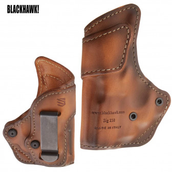 Blackhawk Leather ISP w/Clip Holster Sig P238 LEFTHAND (33)- Brown