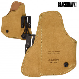 Blackhawk Suede Leather Tuckable Holster S&W M&P Full Size 9/40 RH (09)- Brown