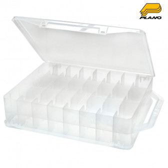 Plano* Two-Sided Tackle Box w/ 46 Compartments- Clear