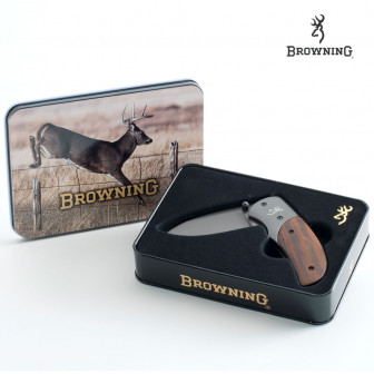 Browning Ltd.Ed. Hardwood Folder & Whitetail Tin