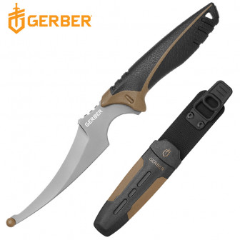Gerber Myth E-Z Open Fixed Blade Gutting Knife- Black/Brown