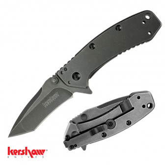 Kershaw Cryo Tanto Folder Blackwash Stainless Handle