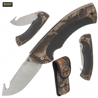 Ruko Guthook Skinning Folder w/Pouch- WX-3D Camo