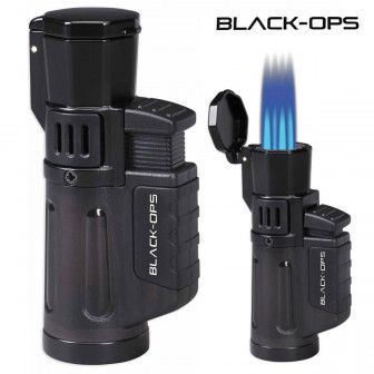Black-Ops Cyclone 3 Quad Flame Torch Lighter- BLACK
