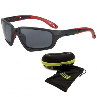 Coleman Polarized Sunglasses CC2 6521-C2- Black & Red/Smoke Lens