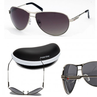 PolarOne* Polarized Sunglasses P1-1033- Silver