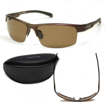 PolarOne Polarized Sunglasses P1-1109AL - Matte Brown