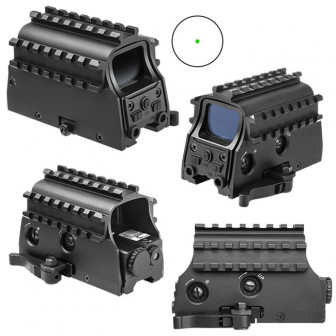 NcStar Tactical Tri-Rail Green Dot w/ Red Laser & QR Mount