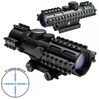 NcStar 2-7x32 Blue Compact Scope/3-Rail Sighting System- P4