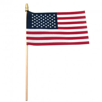 Ruffin Flag USA Polyester Flag w/Stick - 12x18'