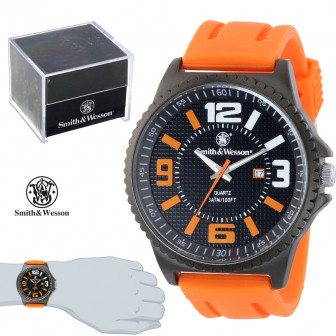 Smith & Wesson Bold Watch- Black/Orange Rubber