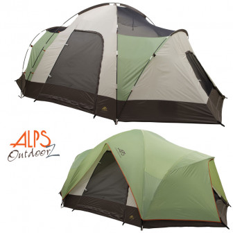ALPS Meramac Three Room Tent w/ Floor Saver - Sage/Rust