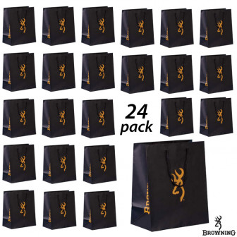 24-PACK: Browning Buckmark Gift Bags- Black/Gold