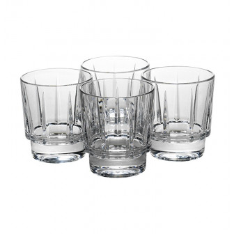 Reed & Barton Estate Crystal Double Old Fashion Rocks Glasses - Set of 4