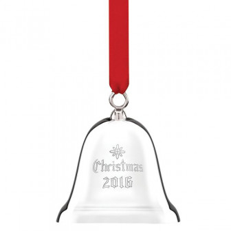 Reed & Barton Sterling Silver Christmas Bell 2016 Ornament