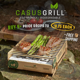 CasusGrill One-Time Instant Grill - Lightweight & Compact 