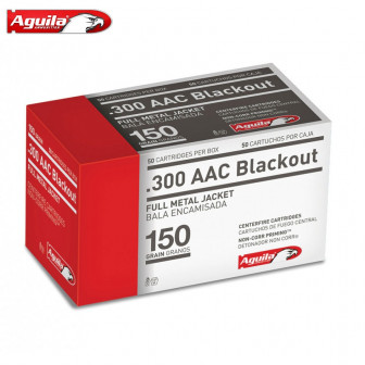 Aguila Ammunition 300 Blackout 150 gr. FMJBT (Box/50)