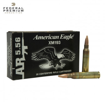 Federal A.E. XM193 Ammunition 5.56 FMJ 55 gr (Box/20)