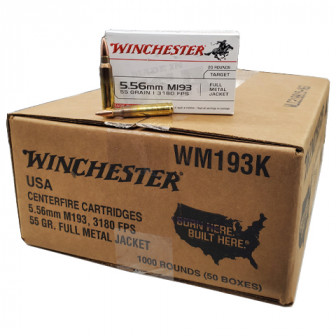Winchester USA Target 5.56 mm 55 gr. FMJ (CASE/1000)