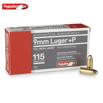 Aguila Ammunition 9mm+P 115 gr. (Box/50)
