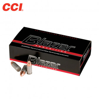 CCI Blazer Alum Case Ammunition 9mm 124 gr. FMJ (Box/50)