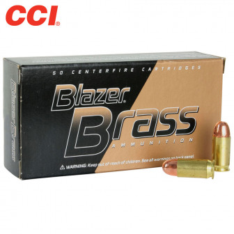 CCI Blazer Brass Ammunition 380 Auto 95 gr. FMJ (Box/50)
