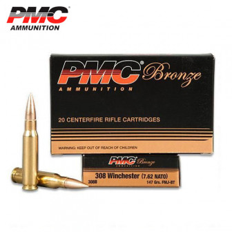 PMC Bronze Ammunition 308 Win FMJ-BT 147 gr. (Box/20)