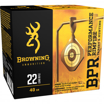 Browning BPR 22LR Ammunition 40 gr LRN Blackened (Box/400)