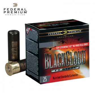 Federal Blk Cloud WF Steel 12ga: 2.75", 1oz #4 (Box/25)