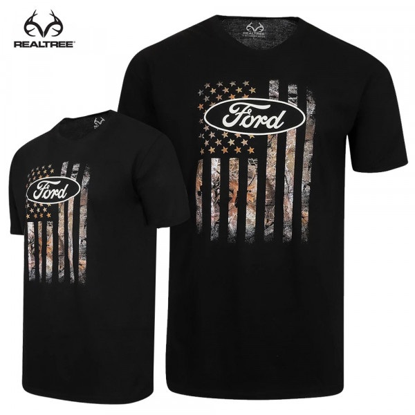 Ford Realtree Flag T-Shirt - Black/Realtree Edge | Field Supply