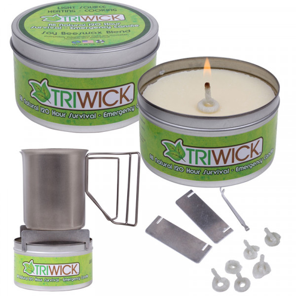 Triwick 120-hour Survival Candle/Camping Stove