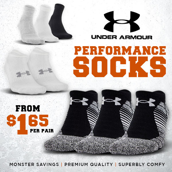 Oh baby! Under Armour performance socks and more: up to 60% off