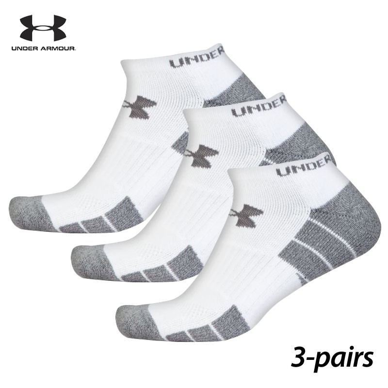 3 Pairs Under Armour Elevated Performance No Show Socks (L) | Field Supply